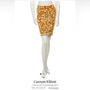 Current/Elliott x Diane Von Furstenburg Painted Pencil Skirt Size 0